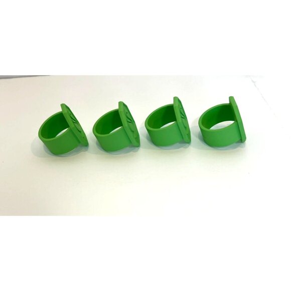 Swarovski 2025 Logo Green Ceramic Napkin Rings Set of 4 New in Box - Picture 7 of 15
